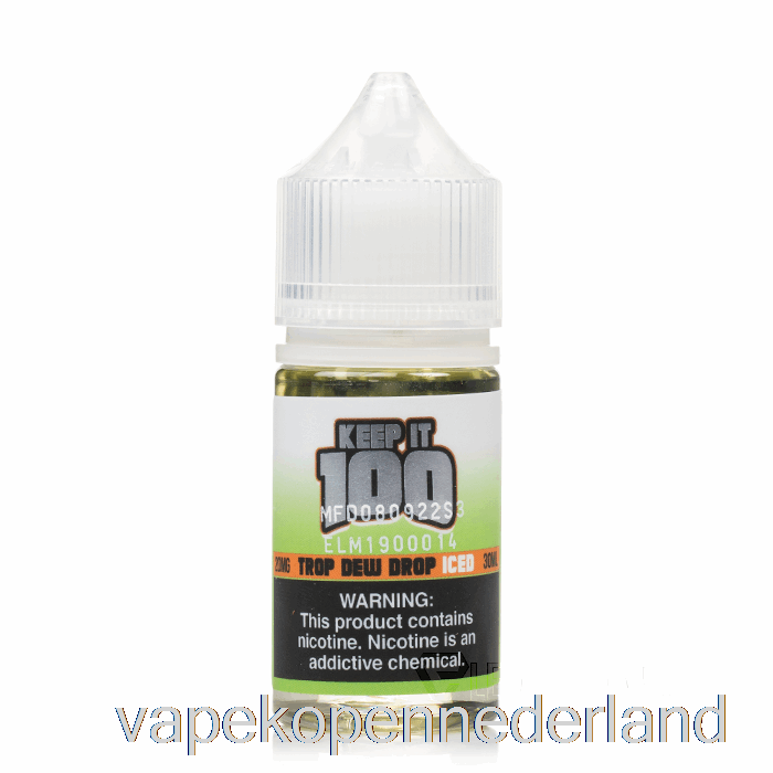 Vape Nederland Ijskoude Trop Dauwdruppel - Houd Het 100 Zouten - 30ml 50mg